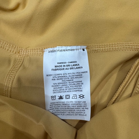 Women's Nike Yoga Luxe Infinalon 7/8 Tights Mustard Yellow (322) - Picture 9 of 10